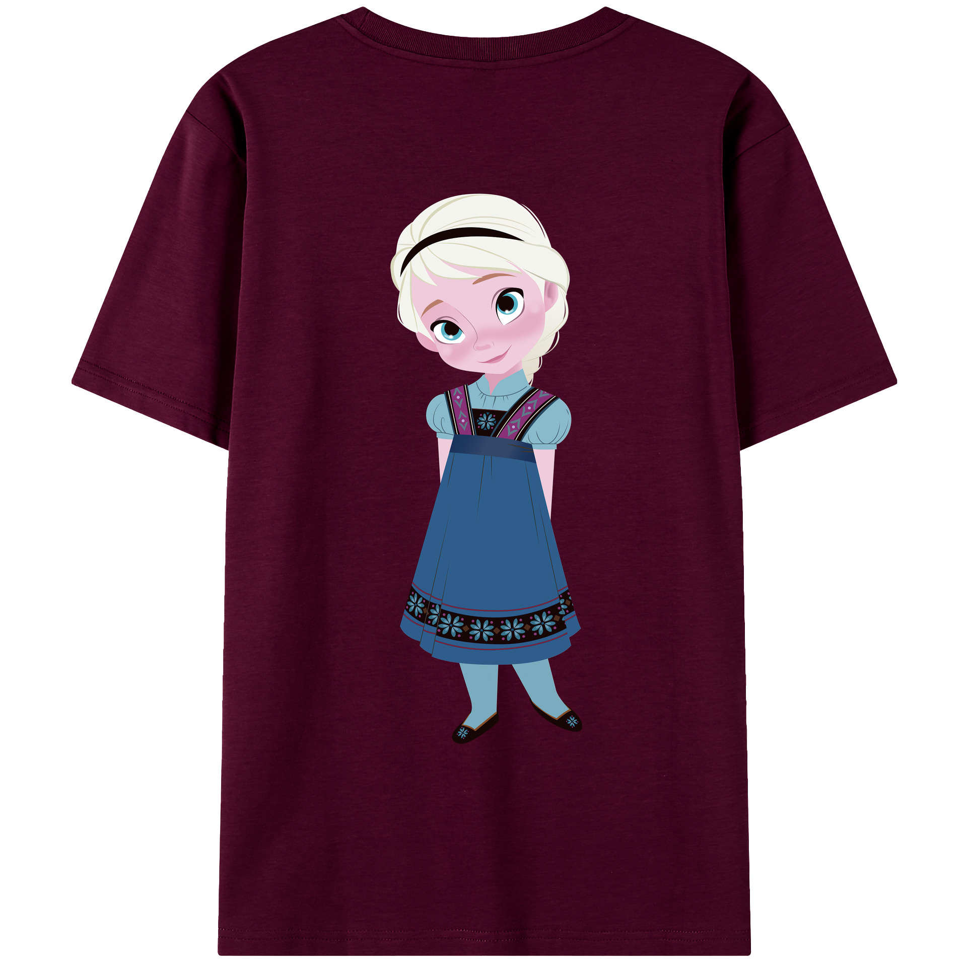 （画像用） アナと雪の女王 アンナ エルサ Frozen Anna Elsa レディース半袖Tシャツ(バックプリント)